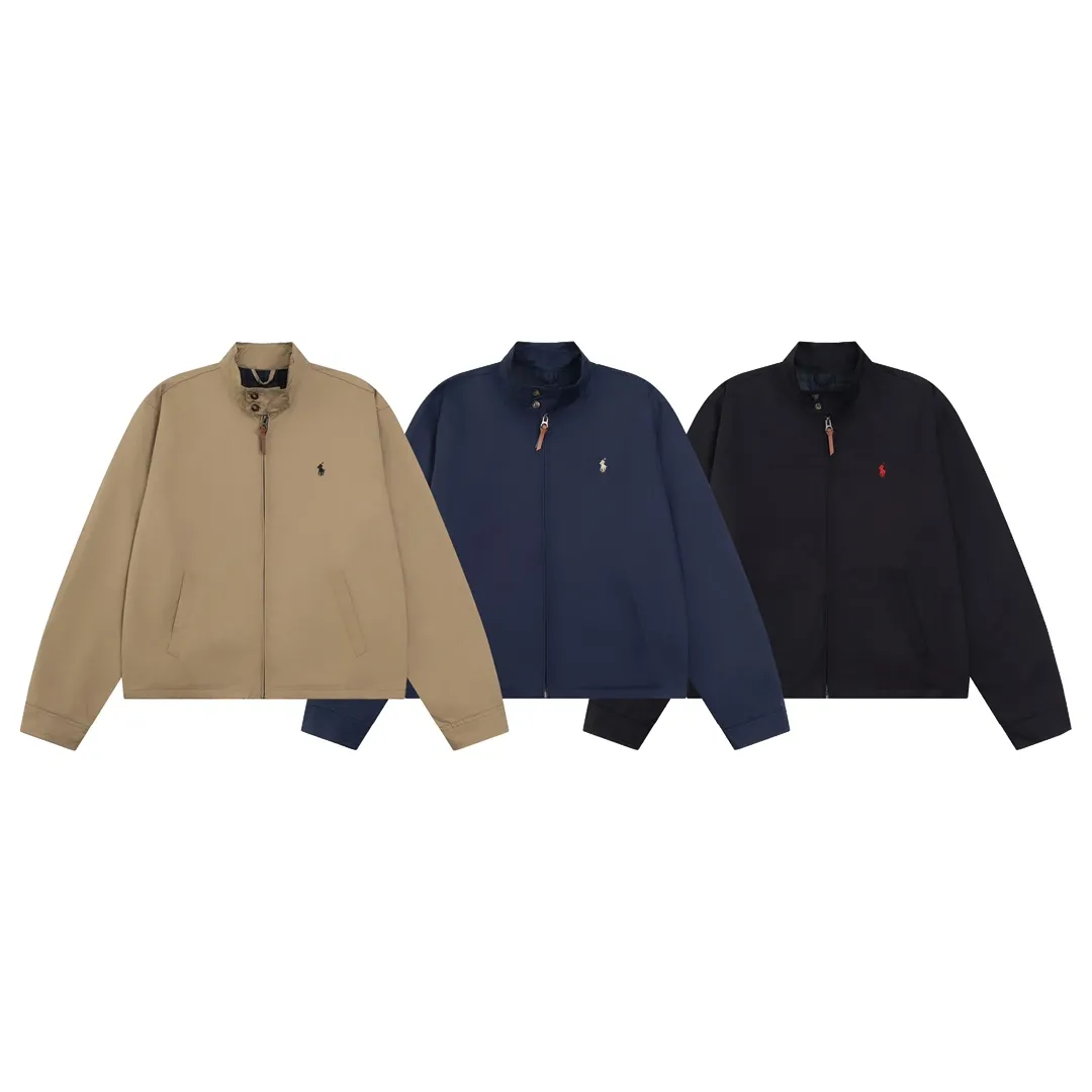P306 💰Ralph Lauren/Ralph Lauren American vintage classic lapel old cadre retro jacket, thickened in autumn and winter, woolen lining, classic design, timeless classic, thick cotton fabric, showing a sense of vintage, collar and cuffs colorful plaid embellishment, looks good on both men and women, comfortable and comfortable, focuses on relaxed retro YYDS, one for each man and woman, an indispensable piece for autumn and winter, the hottest jacket at the moment The 100% cotton twill is thick and thick, and the pure cotton colorful plaid lining is distinguished by digital printing in the market. Exquisite embroidery. The Harrington jacket has a loose fit, is short and fat, and is super versatile. It is clean-fitting and is perfect for men and women!   Color: Khaki Navy Black Size: M/L/XL Item No.: 101579